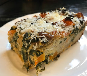 Kale and Squash Strata
