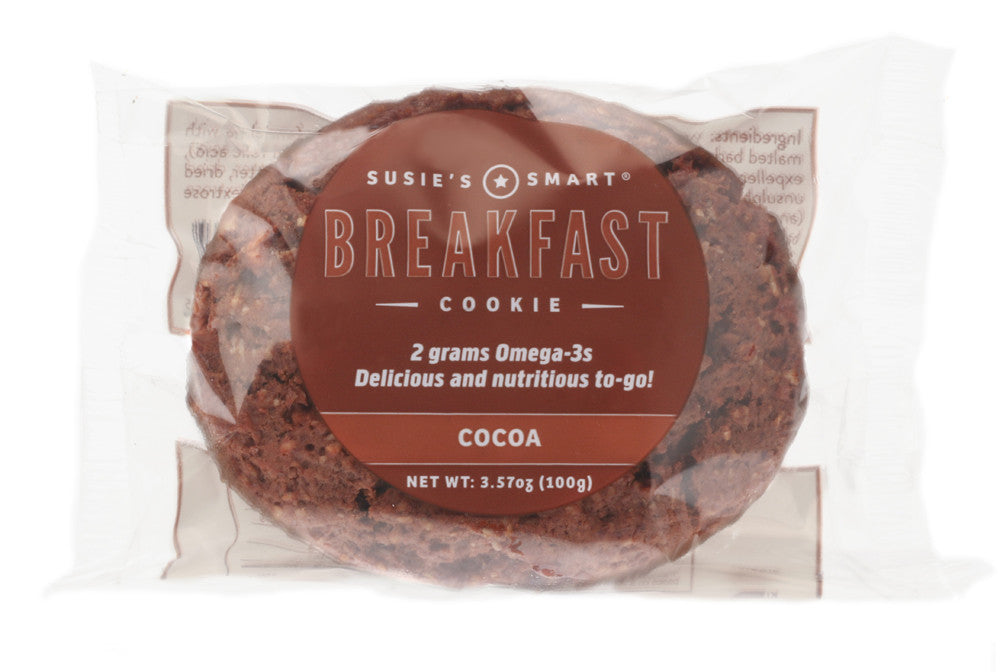 Box of 18 Cocoa Breakfast Cookies -- all natural and rich in Omega-3s!